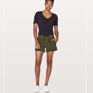 Lululemon In Form Dark Olive Green Short 4